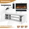 Black Electric Fireplace White TV Cabinet Engineered Wood MDF Media Console
